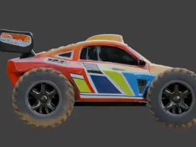 Stylized RC Rally Car 3D Model Low-poly 3D model