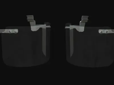 MILITARY Game Ready Ballistic Visor Low-poly 3D model