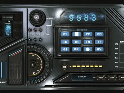 control panel 3D model 2