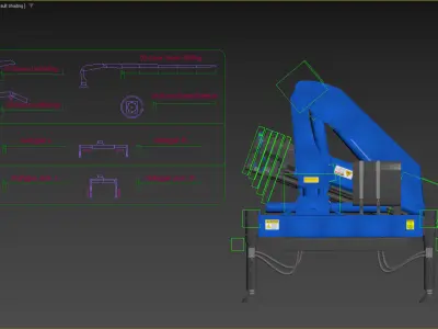 Crane Rigged 3D model