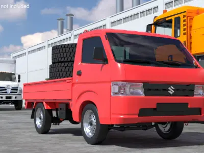Suzuki Carry Truck Red  purchase 3D model