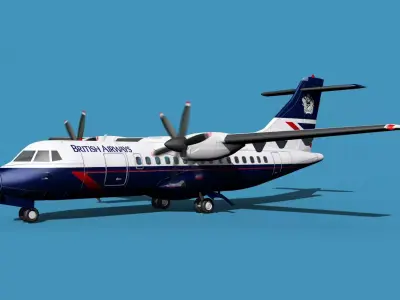 ATR-42-320 British Airways 3D model