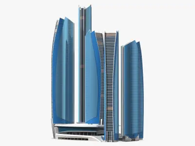 Etihad Towers 3D model