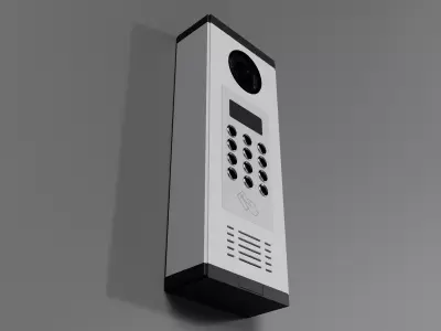 Modern Video Intercom Doorbell System - RFID Access Control 3D model