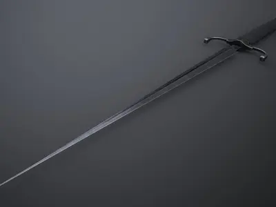Stilletto Dagger Low-poly 3D model
