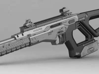 Alpine gun 3D model