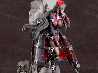 Maiden anime statue 3D print model