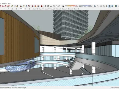 Sketchup Commercial Complex 114 3D model