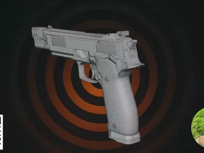 Modern Tactical Sidearm - Custom Edition 3D model