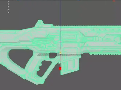 Sci Fi Green Rifle 3D model