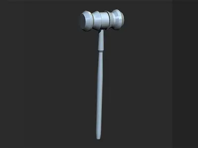 25 Hammer Base Mesh Low-poly 3D model