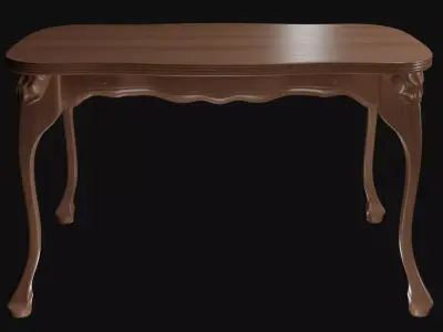 Hall Table Walnut 3D model