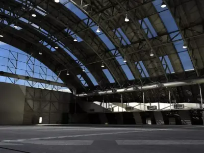 Aircraft Hangar Model - Ultra-Realistic and Detailed Asset 3D model