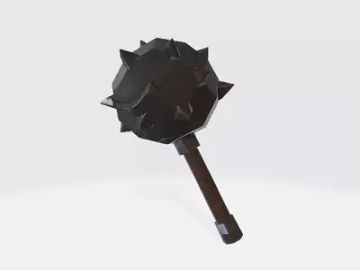 Lowpoly mace Low-poly 3D model
