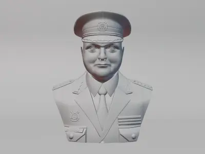 Iron General Valerii Zaluzhnyi bust 3D print model
