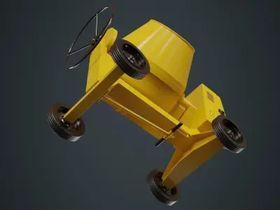 Concrete Mixer 1A Low-poly 3D model