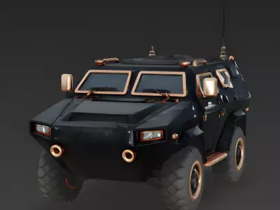 Shadow-Recon Stealth Transport 3D Model Low-poly 3D model