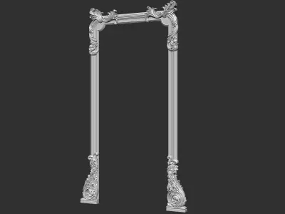 3D Decorative plaster Wall Molding N2 3D model