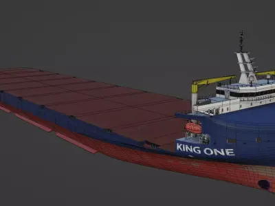 Heavy Deck Carrier KING ONE Low-poly 3D model