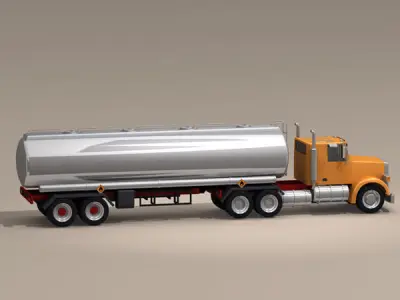 US tanker truck 3D model