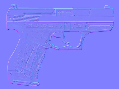 Hand Gun Free 3D model