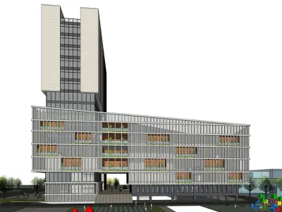 Sketchup Office building Q1 3D model