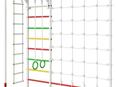 Colored Swedish Wall 3D model