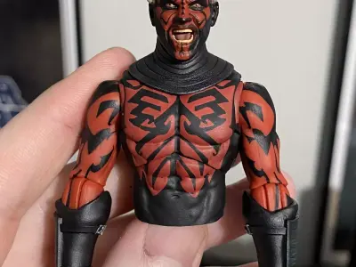 PLAY ONE TWELVE BLACK WARRIOR BLACK SERIES DARTH MAUL NECK PEG Free 3D model