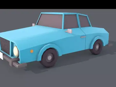 low poly car Free low-poly 3D model by saebgh from CGTrader