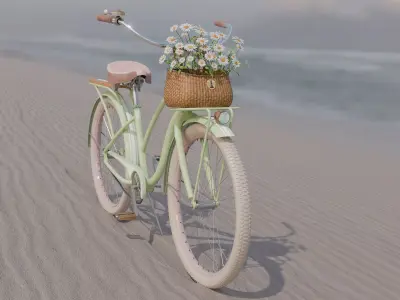Womens Beach Cruiser - Pastachio Green 3D model