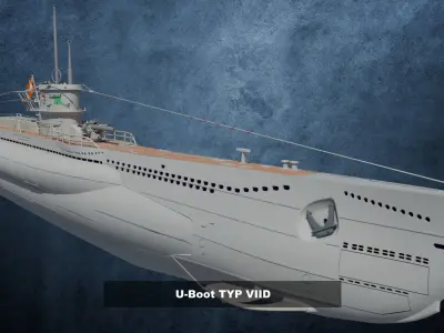 U-Boot Typ VIID Design 3D Model Pack