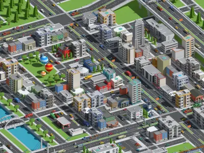 SimplePoly Urban - Low Poly Assets Low-poly 3D model