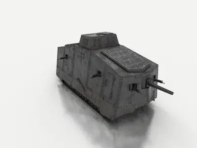 A7V German Tank WW1 3D model