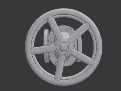 Flanged Gate Valve 3D print model