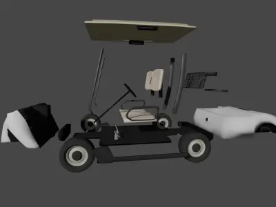 Golf Cart 3D model 9