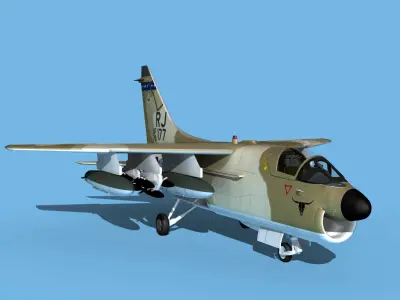Chance Vought A-7E Corsair II V06 USAF 3D model