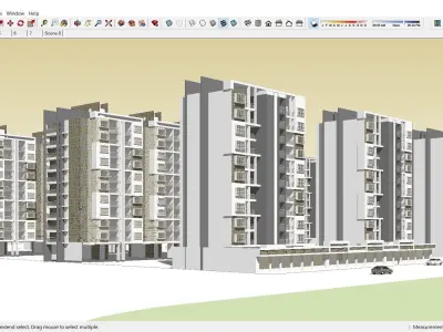 Sketchup Residential Complex 222 Free 3D model