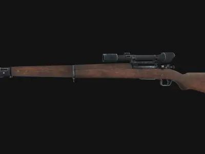 Springfield rifle Low-poly 3D model