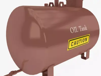 Oil Tank Low-poly 3D model