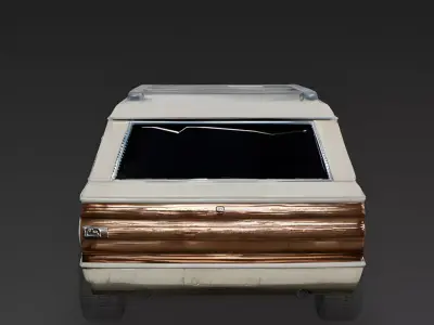 Realistic 80s Station Wagon 3d model Low-poly 3D model