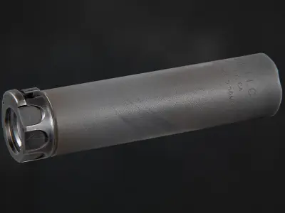 Surefire SOCOM556-RC2 Suppressor Low-poly 3D model