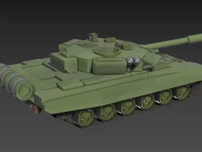 T-90A military tank 3D model