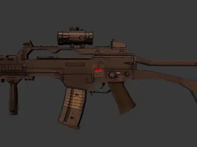 G36C - Realistic 3d model assault rifle Low-poly 3D model