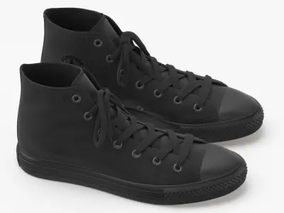 Basketball Leather Shoes Chuck Taylor 3D model purchase