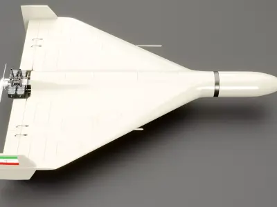 Shahed 136 Iran UAV Drone Low-poly 3D model
