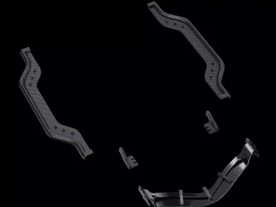 Spoiler bodykit carbon part industrial 3D model
