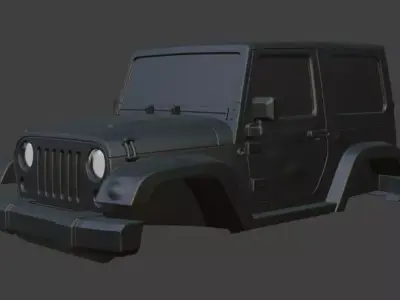 Jeep upper body 3D model by im3dking