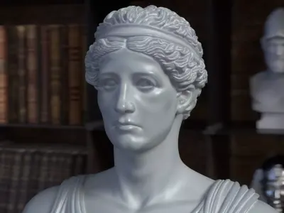 Artemis Bust Sculpture 3D Printable STL File 3D print model
