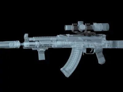 Burris AR-PEPR Scope mount 30mm Low-poly 3D model