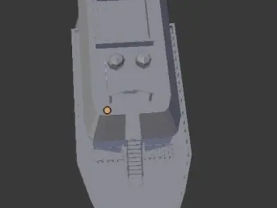 yacht with interiors 3D model